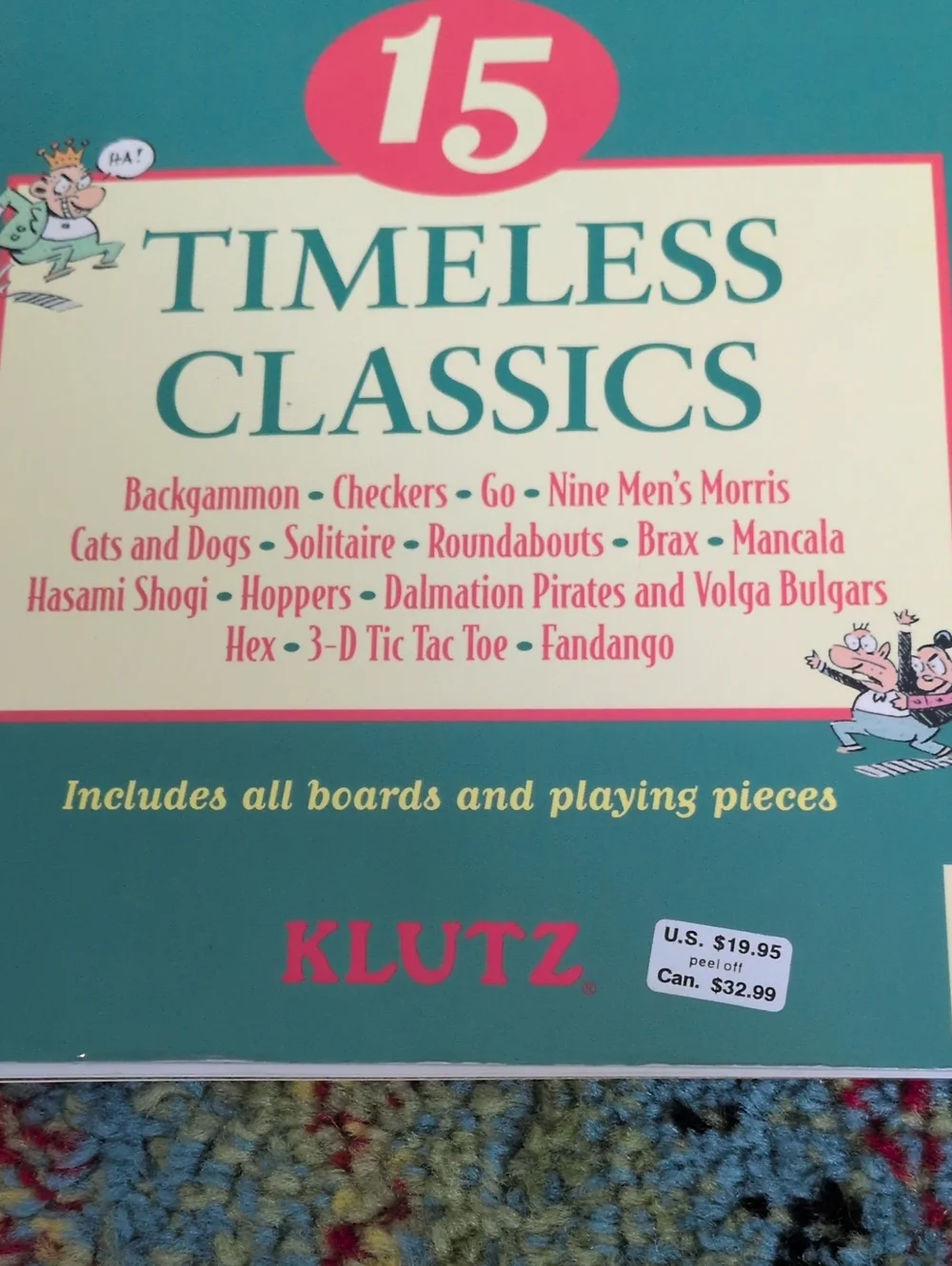 Klutz Book Of Classic Board Games